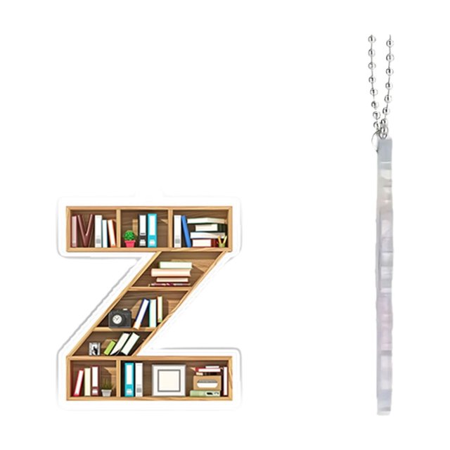 26 Letter Acrylic Keychain Pendant for Books