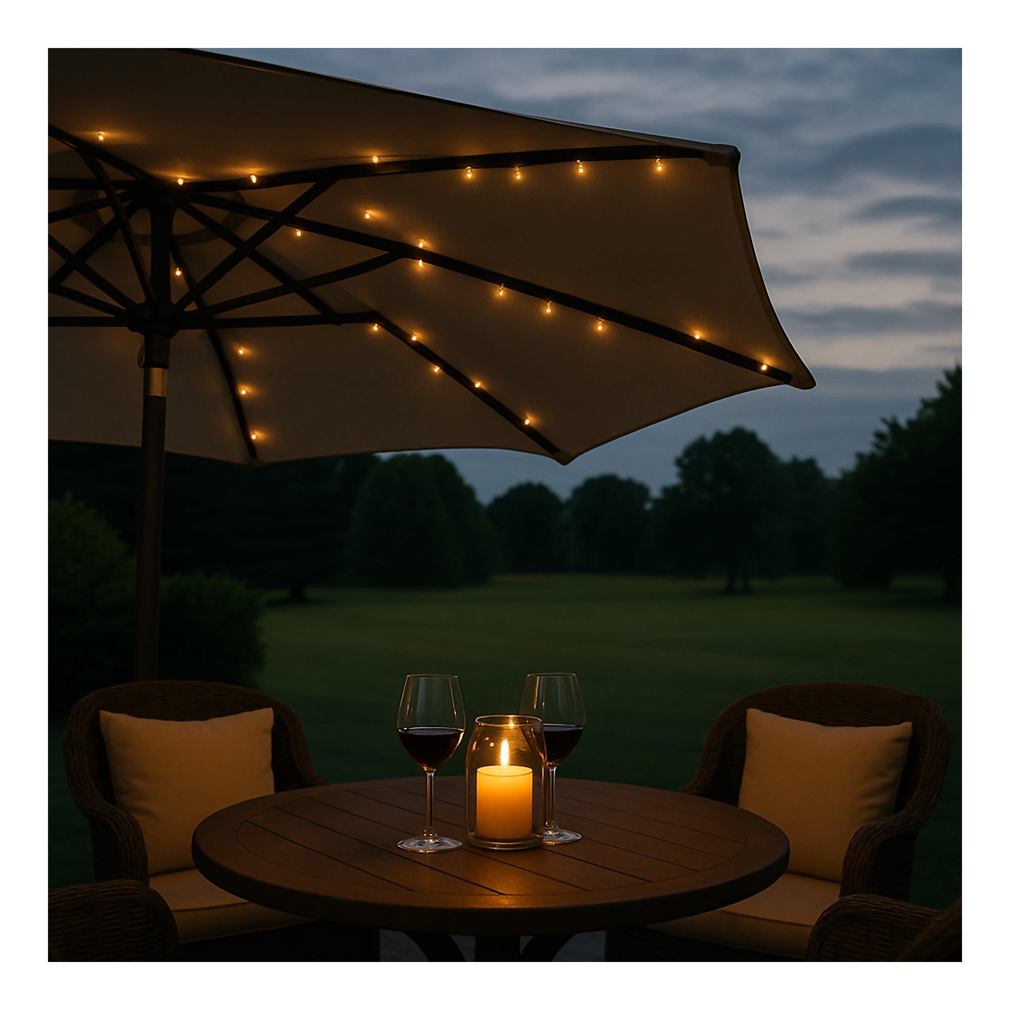 72 lumières de parasol à DEL solaires Mainstays – blanc chaud