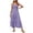 Purple, variant on Spaghetti Strap Dresses for Women Womens Bohemian Spaghetti Strap Smocked Tiered Long Beach Sun Dresses Sleeveless Solid Maxi Dress Long Maxi Dress for Women Long Maxi Dresses for Women