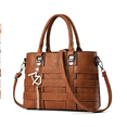 thumbnail image 1 of Gououd Designer Handbag for Women Ladies Handbags PU Leather Weave Shoulder Bag Women Top-Handle Purse Khaki, 1 of 3