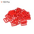 thumbnail image 3 of Unique Bargains Boucles de Glissière Tri-Glide Rouges, Sangle de Serrage en Sangle (Lot de 100), 3 of 5
