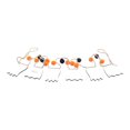 thumbnail image 1 of Manière de célébrer Halloween Wood Ghost Garland, 1 of 5