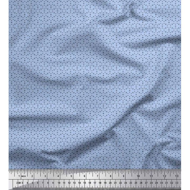 Soimoi Cotton Voile Fabric Geometric Small Print Fabric by The Yard 56 Inch Wide