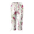 thumbnail image 4 of Pantalon Cargo pour Femmes à Coupe Décontractée par Generic TG, Capris Décontractés Noirs Unis, à Cordon, Raccourcis, Légers, 1 Unité, 4 of 5