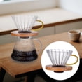 thumbnail image 2 of Abbracc Clear Glass Coffee Dripper Manual Over Cone Funnel for Cafe Coffee Fresh Large with Handle, 2 of 8