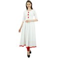 thumbnail image 1 of Bimba Womens Designer Ethnic Kurti Flared Anarkali Kurta Dress With Tassele, 1 of 2