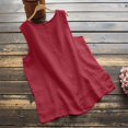 thumbnail image 4 of Ketyyh-chn99 Hauts Femmes Vêtements Tendance 2024 Été Sans Manches Col en V Camisole Débardeur Coupe Ample T-Shirt T-Shirts Rouge,2TG, 4 of 4