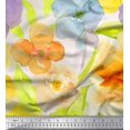 thumbnail image 1 of Soimoi Rayon Fabric Flower Watercolor Printed Fabric 1 Yard 42 Inch Wide, 1 of 3