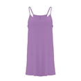 thumbnail image 3 of RBCKVXZ Robe Courte Athlétique Sans Manches pour Femmes avec Short Intégré Été Tennis Entraînement Active Combinaison Sportive Bretelles Spaghetti Robes Violet G, 3 of 8