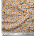 thumbnail image 1 of Soimoi Cotton Cambric Fabric Text & Tiger Face Cartoon Printed Fabric 1 Yard 56 Inch Wide, 1 of 3