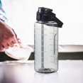 thumbnail image 2 of (2-Pack) Rinsvye Sports Water Cup Large Small Glass Drinking Cups Capacity Heat Plastic Cup with Straw Cup Network Red Fitness Oversized Kettle Will Carry The Time Mark Suitable for Fitness Gym and, 2 of 9
