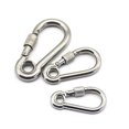 thumbnail image 4 of 304 Stainless Steel Screw Lock Climbing Gear Carabiner Quick Links Safety Snap Hook Chain Connecting Ring Carabiner Chain Buckle, 4 of 5