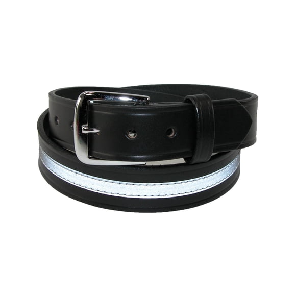 Boston Leather Leather Work Belt with Reflective Safety Stripe (Men's)
