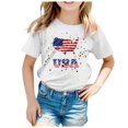 thumbnail image 4 of TZEWGL Tops For Newborn Short Sleeved Independence Day Printed Crewneck Blouse For Newborns size 6-7T, 4 of 4