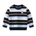 thumbnail image 1 of Beautyzll Chandail en Tricot à Rayures pour Bébés et Tout-Petits Garçons 2-7 Ans Enfants Chandail Décontracté en Tricot Vestes Automne Chandail Ample Manteau, 1 of 9