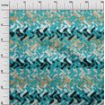 thumbnail image 3 of oneOone Polyester Spandex Teal Green Fabric Geometric Craft Projects Decor Fabric Printed By The Yard 56 Inch Wide-KF, 3 of 5