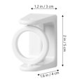 thumbnail image 2 of Dosaele 4 Pcs Home Rod Stands Multipurpose Rack Rings Rods Magnetic Curtain White, 2 of 8