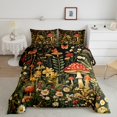 thumbnail image 1 of Erosebridal Ensembles de Douillette Plantes de Jungle Format Grand Lit, Douillettes et Couettes Bohèmes à Champignons, Déco Florale Rétro, Réversible 3 Pcs, 1 of 8
