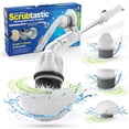 thumbnail image 1 of Bell + Howell Scrubtastic Rechargeable Power Scrubber with Extension Handle and 3 Brush Heads for Bathroom, Tile, and Kitchen Cleaning, 1 of 7