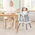 thumbnail image 2 of Babyjoy 8-in-1 Baby High Chair Convertible Dining Booster Seat w/ Removable Tray Strip, 2 of 8