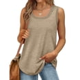 thumbnail image 4 of Plebaso Lot de 3 Débardeurs pour Femmes Décontractés d'Été Sans Manches Amples Col Rond T-Shirts Basiques pour Dames, 4 of 7