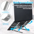 thumbnail image 3 of Qenwkxz Laptop Stand for Desk Adjustable Laptop Riser Aluminum Alloy Foldable Portable Laptop Holder Ventilated Cooling Notebook Stand for Laptops Tablet, 3 of 8