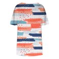 thumbnail image 5 of Hauts Grande Taille pour Femmes Mode Décontractée Imprimée Manches Courtes Ample Grande Taille Volant Manches Courtes Blouse Col en V Shorts Grande Taille Shorts Grande Taille pour Femmes, 5 of 5