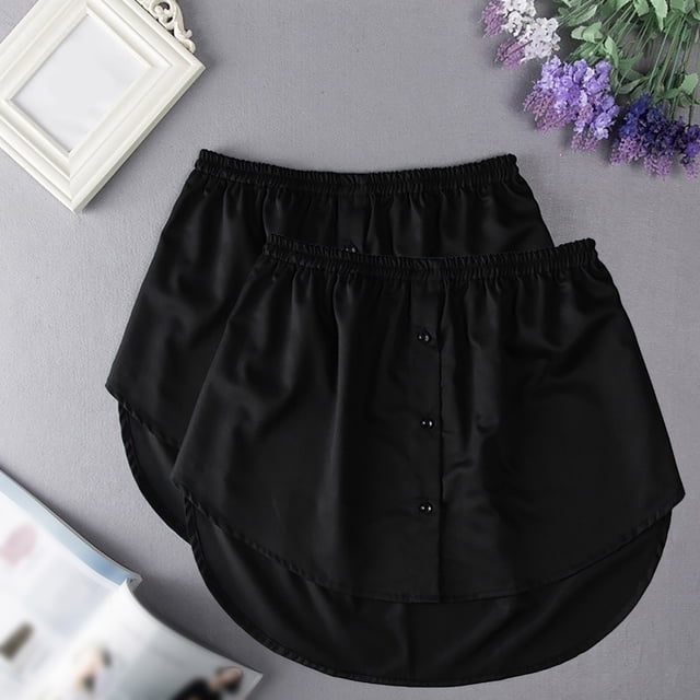 Women's Trim Size Skirt Extender, 2 Piece Solid Color Waist Accessory, Elastic Layer For Dresses, Versatile Fashion Slip, Styling accessory