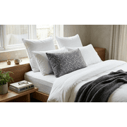 Comfy Bamboo World Charcoal Infused Pillow Queen 20x30 in, Breathable Poly Fill Bed Pillow for Support