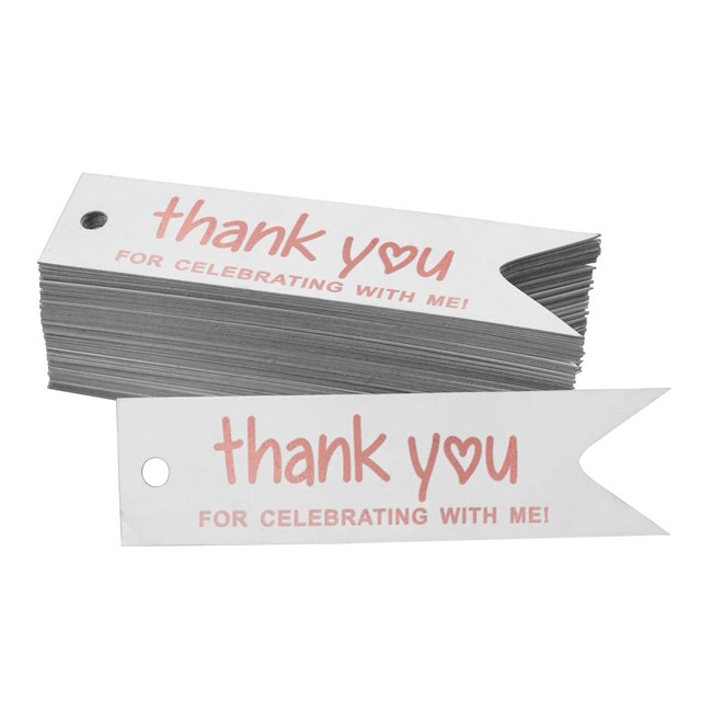Inkdotpot Rose Gold Foil Paper Hang Tags Thank You For Celebrating With Me Birthday Favor Tags 100 Pieces