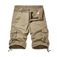 thumbnail image 2 of TopLLC Shorts pour Hommes, Shorts pour Hommes Shorts Cargo pour Hommes Shorts de Course pour Hommes Multiples Poches Utilitaires Taille Élastique Shorts de Randonnée en Coton, 2 of 9