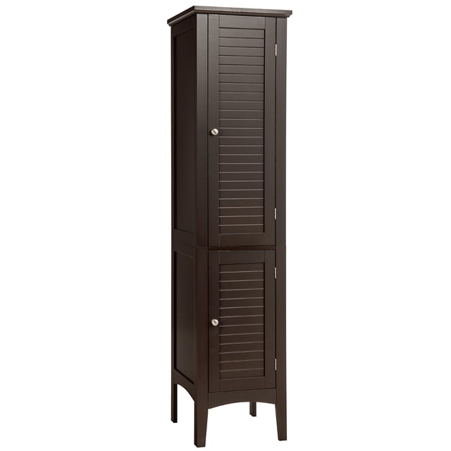 Costway Freestanding Bathroom Storage Cabinet Linen Tower Kitchen Living Room Brown