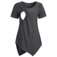 thumbnail image 1 of DPTALR T-shirt d'Allaitement à Manches Courtes pour Femmes Enceintes, Hauts de Grossesse, 1 of 8