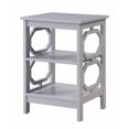 thumbnail image 2 of Convenience Concepts Omega Square End Table in Gray Wood Finish with Shelves, 2 of 7