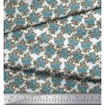 thumbnail image 2 of Soimoi Rayon Fabric Leaves & Floral Block Fabric Prints by Yard 42 Inch Wide, 2 of 3