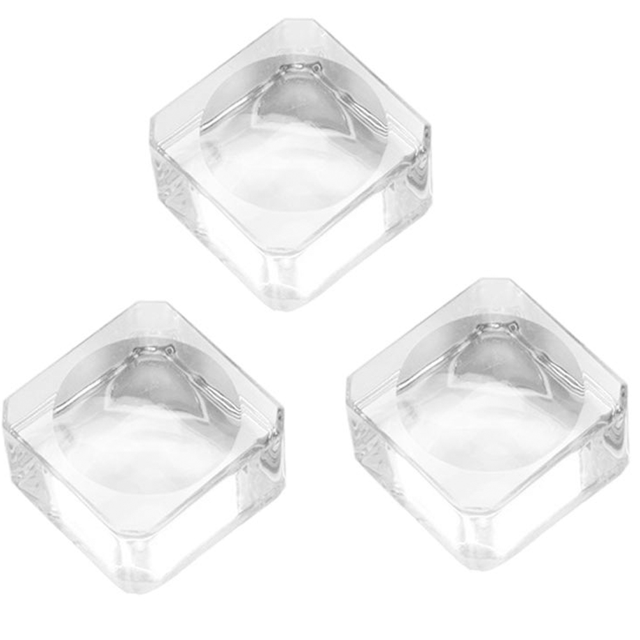 Palette de Colle pour Cils Cristal Verre Pierre de Colle pour Cils pour Extension de Faux Cils Support de Colle pour Cils Coussinet Base de Faux Cils