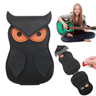 Meiiso Clearance: Tool Bag, Leather Guitar Pick Storage Bag (Black), Accessories Picks Holders Portable Leather Storage Gifts for Acoustic Guitar Lover, 1 Leather Guitar Pick Storage Bag