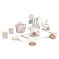thumbnail image 2 of Tea Party Tableware Wooden Handicraft Toy Kitchen Pretend Play Set Cooking Coffee Bread For Toddlers Kids Birthday Gift Favors, 2 of 7