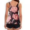 thumbnail image 3 of TopLLC Women Tankini Swimsuit Flower Print Ruffle Hem Tummy Control Bathing Suit Plus Size Swimwear for Women, 3 of 4