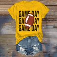 thumbnail image 2 of Charmgo Haut pour Femmes Tendance T-Shirts Jour de Match T-Shirt Imprimé 2D pour Femmes Manches Courtes Col Rond T-Shirt Mode Léger Doux Tenue Décontractée Vêtements pour Femmes Football Jaune TTG, 2 of 4