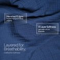 thumbnail image 2 of Queen 100% Cotton 4 Layered Blanket [Navy Blue], 410017, 2 of 15