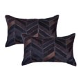 thumbnail image 1 of TORINO CHEVRON COWHIDE PILLOW 12"X20" 2-PACK, 1 of 2