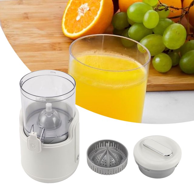 Juicer Machine, 360 Degree All Round Motor Electric Citrus Squeezer USB Cable Charging Multipurpose for Orange Pear Grape