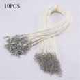 thumbnail image 1 of CHUANK 10Pcs Leather Wax String Lobster Clasp Chain Pendant Necklace Rope Cords DIY 2MM-coffee-2mm, 1 of 9