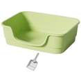 thumbnail image 2 of lionlar Large Cat Litter Box Enclosure Design Four Seasons High Sided Cat Litter Pan green, 2 of 9