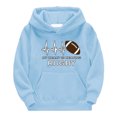 thumbnail image 2 of MIASHUI Chandails à Capuchon pour Filles Enfants Garçons Hauts à Manches Longues Imprimé Rugby Chandail de Sport, Bleu, 3-4 Ans, 2 of 3