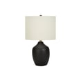 thumbnail image 4 of Monarch Specialties Lighting, 22"h, Table Lamp, Black Ceramic, Ivory / Cream Shade, Transitional, 4 of 6