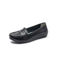 thumbnail image 1 of Innerwin Mocassins pour Femmes à Enfiler, Ballerines Basses Légères, Chaussures Bateau, Bout Rond, Marche, Noir 7,5, 1 of 5