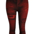 thumbnail image 3 of XZNGL Womens Jeans Bottom Pants Coloured Hip-Up Super Bomb Slim Nine-Minute Pants, 3 of 6