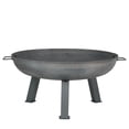 thumbnail image 1 of Sunnydaze Outdoor Camping or Backyard Large Round Cast Iron Rustic Fire Pit Bowl - 30" - Steel Finish, 1 of 10